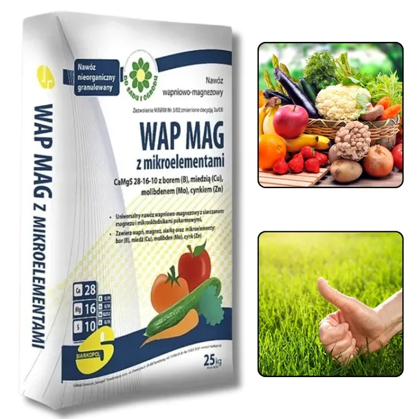 Wapno granulowane WAP-MAG z mikroelementami 25kg