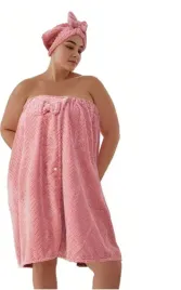 shein-rozowy-szlafrok-czepek-bde-s07-80x210cm