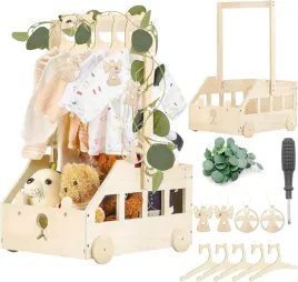 drewniany-kosz-niemowlecy-na-kolkach-5-wieszakow-prezent-baby-shower