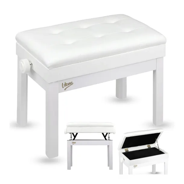 ŁAWA DO PIANINA STOŁEK POD KEYBOARD REGULOWANY Z SCHOWKIEM 49-57CM DO 140KG