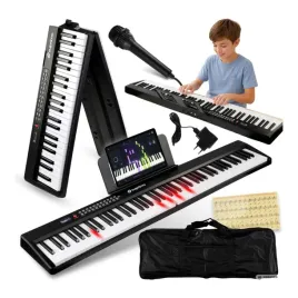 pianino-cyfrowe-skladane-88-podswietlanych-klawiszy-bluetooth-mp3-mikrofon