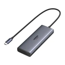hub-usb-c-9-portow-2-hdmi-usb-3-0-pd-ugreen-cm498a-4k-60-hz-100-w-sd-tf