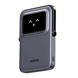 powerbank-magnetyczny-5000mah-szary-usb-c-qi-ugreen-pb571-20w-tft-stojak