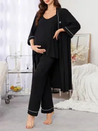 shein-czarna-pizama-ciazowa-bluzka-spodnie-szlafrok-4cp-s06-l