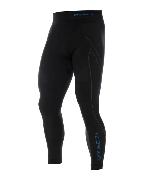 Męskie Spodnie Termoaktywne Brubeck Thermo LE11840 - Czarny/Niebieski - XL