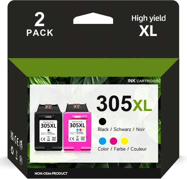 Zestaw 2x Tusz do Drukarki HP 305 XL DeskJet 2710 2720 2722 2723