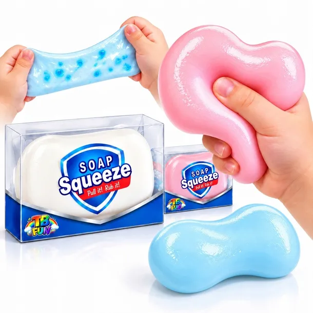 CHRUPIĄCY CRUNCHY GNIOTEK MYDŁO ANTYSTRESOWY SENSORYCZNY SQUISHY MYDEŁKO