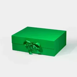 pudelko-magnetyczne-330x255x115mm-zew-zielone-ze-wstazka-prezentowe