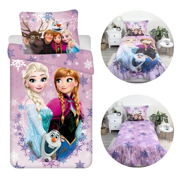 Pościel dziecięca Frozen 140x200 Disney Kraina Lodu Elsa Anna bawełna