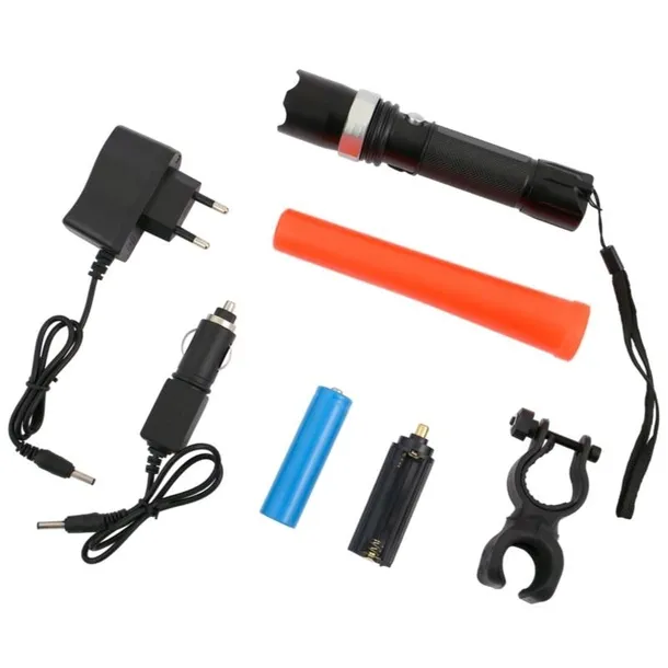LATARKA POLICYJNA AKUMULATOR LED ROWEROWA 12V 230V