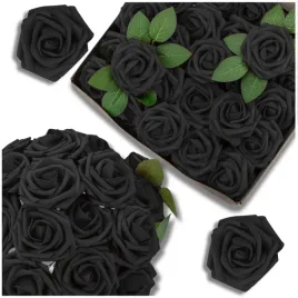 sztuczne-roze-25szt-kwiaty-bukiet-roz-czarne-dekoracyjne-do-wazonu-slub