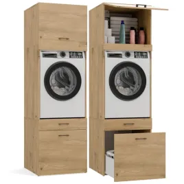 szafka-lazienkowa-na-pralke-pola-2s-z-nadstawka-dab-artisan-2-szuflady