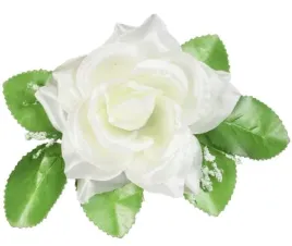 roza-glowka-z-lisciem-gipsowka-cream-green