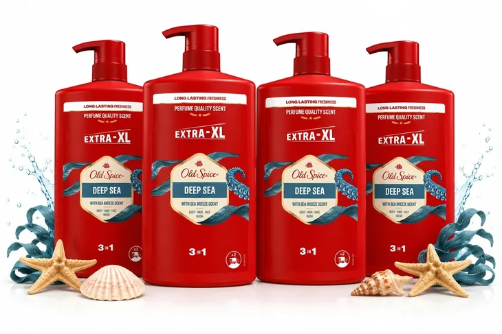 Old Spice Deep Sea 3w1 Męski Zestaw Pod Prysznic Do Ciała 4 × 1000 ml