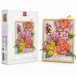 klocki-konstrukcyjne-kwiaty-3d-obraz-w-ramie-diy-dekoracja-13062