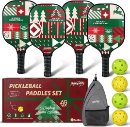 zestaw-4-rakietek-do-pickleballa-z-wlokna-szklanego-swiateczne