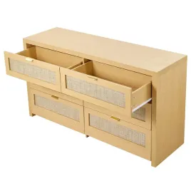 komoda-rattanowa-6-szuflad-premium-naturalne-drewno-91-kg-1445-x-45-x-795