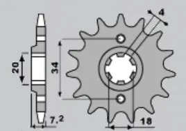 grosskopf-wyprzedaz-zebatka-przednia-329-13-honda-ca125-rebel-95-01-mtx1