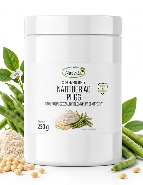 Błonnik Rozpuszczalny Pokarmowy Prebiotyk Natfiber AG PHGG 250g NatVita