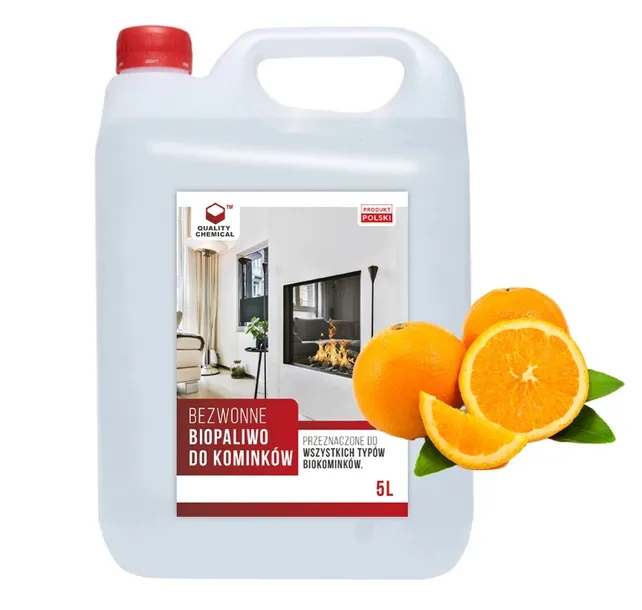 BIOPALIWO BIOETANOL DO KOMINKA BIOKOMINKÓW 5L PALIWO ZAPACHOWE POMARAŃCZOWE