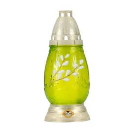 tradycyjny-wielkanocny-znicz-szklany-24-cm-limonka-brokat-wymienny-wklad