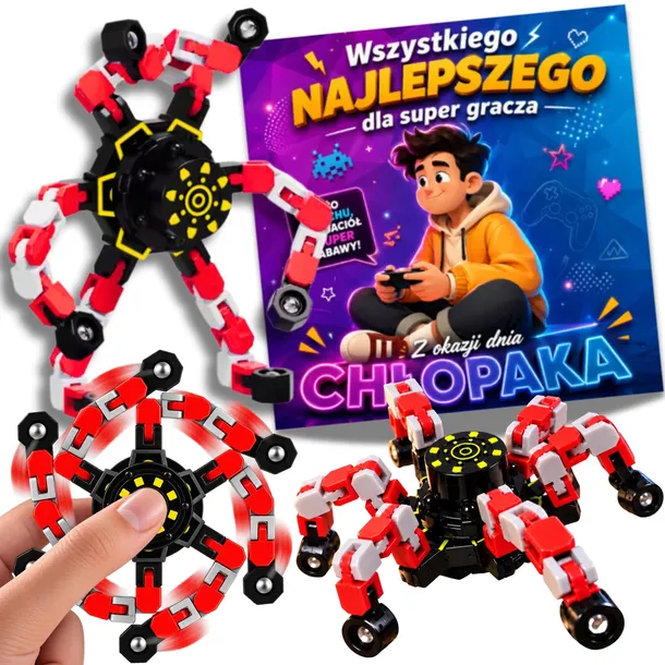 PREZENT DZIEŃ CHŁOPAKA FIDGET SPINNER ANTYSTRESOWY ZABAWKA SENSORYCZNA