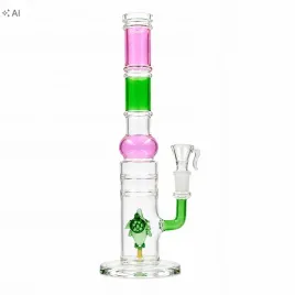 bongo-szklane-fajka-wodna-z-dyfuzorem-zolwik-zielone-32cm-szlif-188mm
