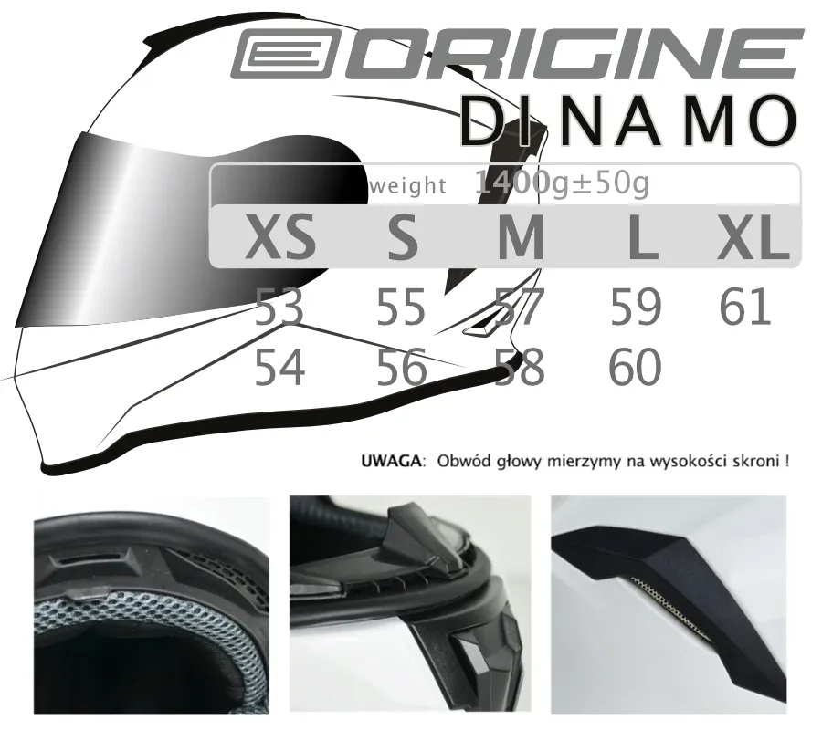 kask-origine-dinamo-solid-white-gloss-s-stan-nowy