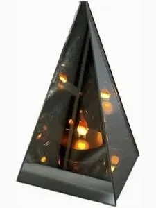 Lustrzany lampion led stożek / piramida , efekt 3D