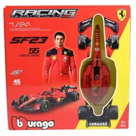 bburago-ferrari-sf23-carlos-sainz-1-24-model-do-zlozenia-z-kaskiem
