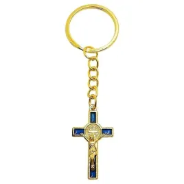 brelok-krzyz-sw-benedykta-niebiesko-zloty-art-sacrum-39x22-mm