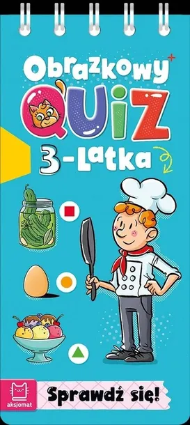 Aksjomat Obrazkowy quiz dla 3 latka książka spiralna 76 stron