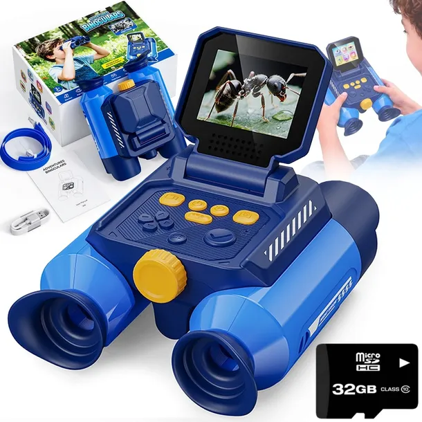 LORNETKA DLA DZIECI NOKTOWIZOR TRYB NOCNY 2000mAh 2.4” FHD 48MP SD ZOOM x10