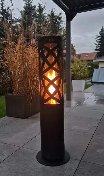 Ogrzewacz tarasowy na pellet kominek ogrodowy biokominek PATIOFLARE + płyn