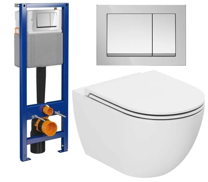 ZESTAW WC STELAŻ PODTYNKOWY CERSANIT SYSTEM40 MUSZLA ONYX SLIM DESKA WIR