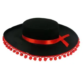 kapelusz-hiszpanski-godan-sombrero-z-pomponikami-czarny