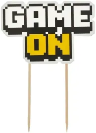 dekoracja-na-tort-godan-game-on-10x145-cm-bialo-zolta