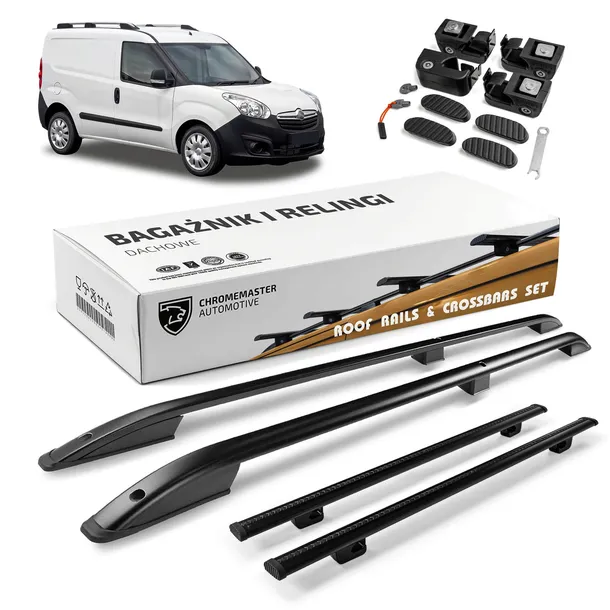 Relingi dachowe + bagażnik dachowy belki do OPEL COMBO D 2012-2018 KRÓTKI
