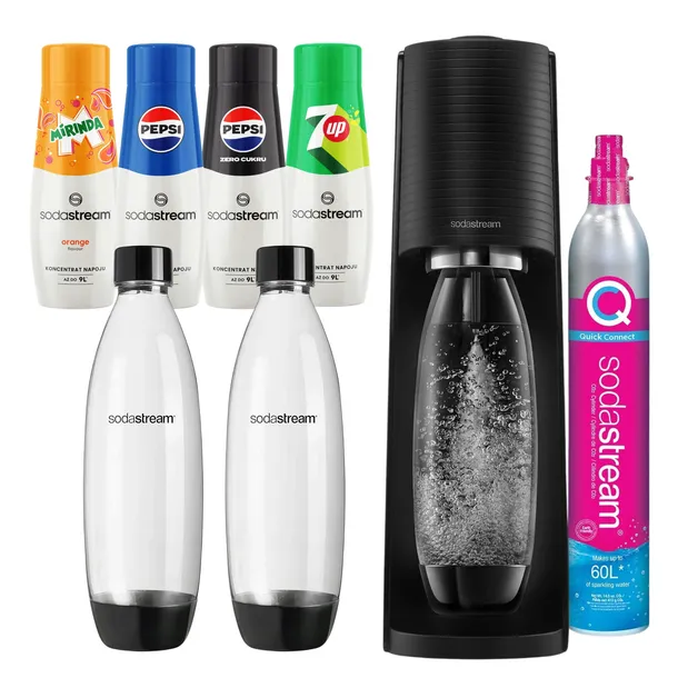 SODASTREAM TERRA SATURATOR 2 butelki 4x syropy 440 ml Pepsi, Pepsi Max, 7UP