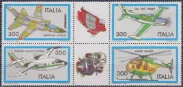 wlochy-1982-mnh-f-vf-sc1506-1509-lotnictwo-ii-emisja