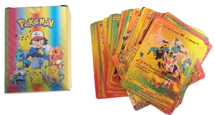 Karty kolekcjonerskie Pokemon talia 55 kart tęczowa edycja rainbow