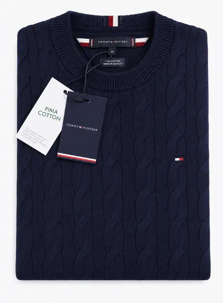 Tommy Hilfiger Sweter Męski Regular fit  Gruby Pleciony roz. XL
