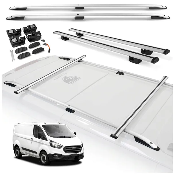 Relingi + bagażnik dachowy do FORD TRANSIT CUSTOM 2012-2023 KRÓTKI