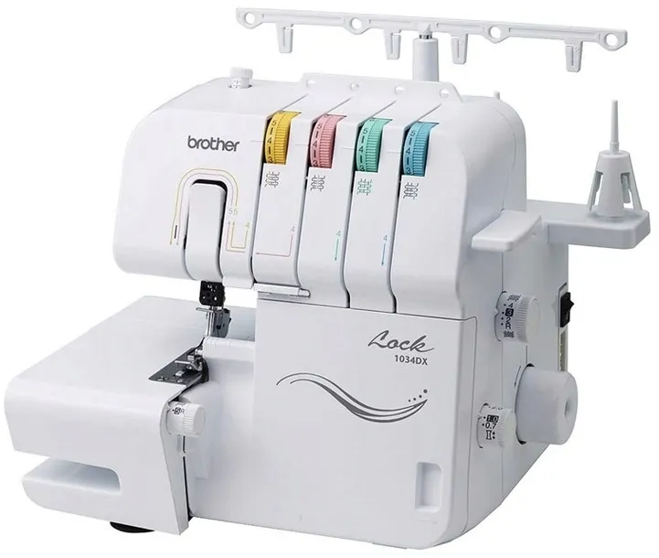 Maszyna do szycia domowa owerlok Brother 1034DX z zestawem nici MADEIRA