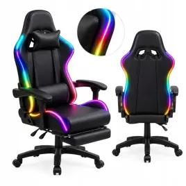 fotel-gamingowy-obrotowy-led-rgb-masaz-podnozek-pilot-czarny-dla-gracza