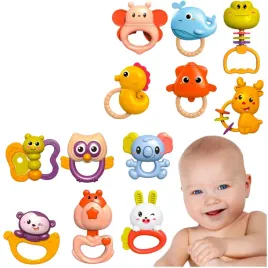 gryzaki-grzechotki-zwierzatka-waliizka-dla-malucha-kuferek-12-sztuk-zestaw