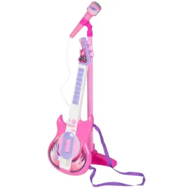 gitara-elektryczna-z-mikrofonem-na-statywie-dla-dzieci-karaoke-rockowa