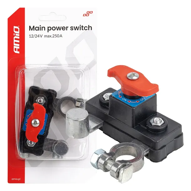 Główny wyłącznik prądu hebel akumulatora 12V 24V 250A AMIO-04831