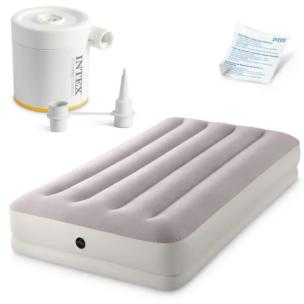 INTEX ŁÓŻKO MATERAC DMUCHANY 64177 99x191x30cm POMPKA USB