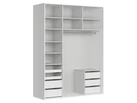 otwarta-szafa-180-z-szufladami-do-garderoby-flex-bialy